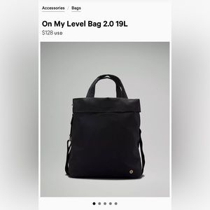 Lululemon On My Level Bag 2.0 19L black